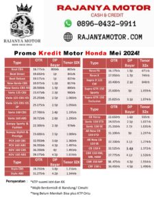 Simulasi Kredit Motor Honda Mei 2024