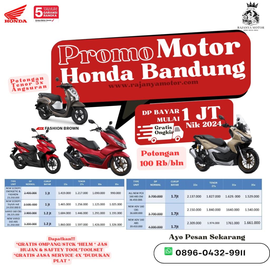 Brosur Promo Motor Honda Bandung