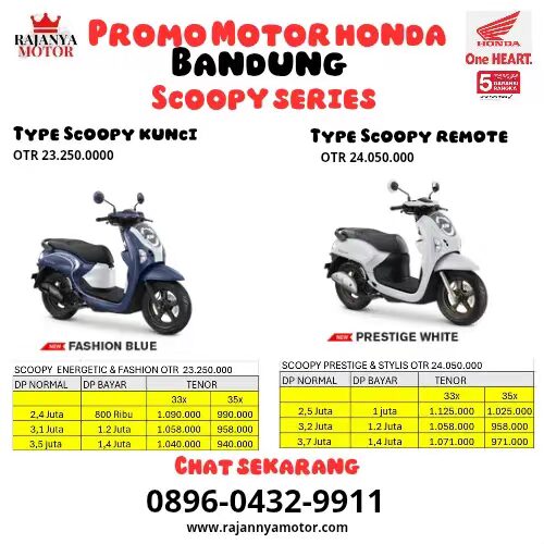 Honda Scoopy Energetic / Fashion – DP Mulai 800 Ribu